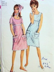 6513 SIMP 66 SS/SLVLSS A-DRESS,SCARF PATTERN 14